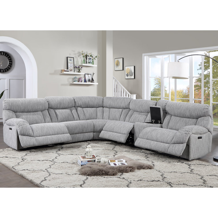 Billiejean 6 - Piece Upholstered Power Reclining Sectional